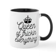 CafePress - Queen Of Frickin Everything - 11 oz Ceramic Mug - Novelty Coffee Tea Cup