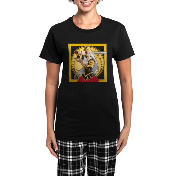 CafePress - Queen Of Hearts Women's Dark Pajamas - Women's Short Sleeve Print T-Shirt and Pants Dark Cotton Pajama Set