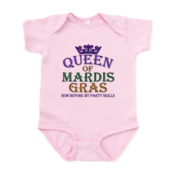 CafePress - Queen Of Mardis Gras Infant Bodysuit - Baby Light Bodysuit, Size Newborn - 24 Months