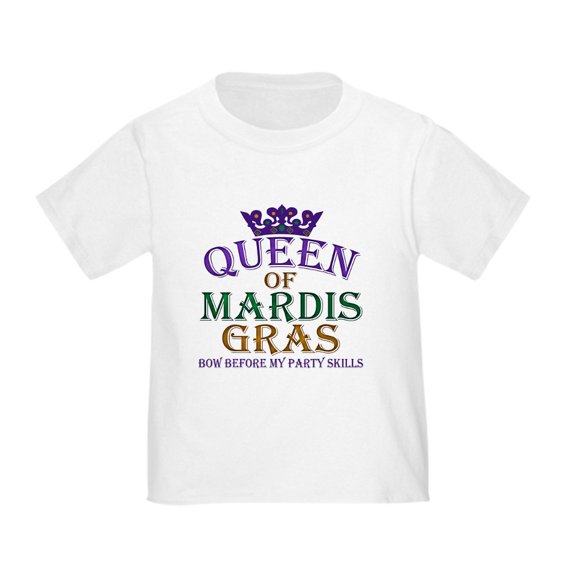 CafePress - Queen Of Mardis Gras Toddler T Shirt - Cute Toddler T-Shirt, 100% Cotton