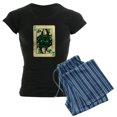 thumbnail image 1 of CafePress - Queen Of Shamrocks Card Women's Dark Pajamas - Women's Short Sleeve Print T-Shirt and Pants Dark Cotton Pajama Set, 1 of 7