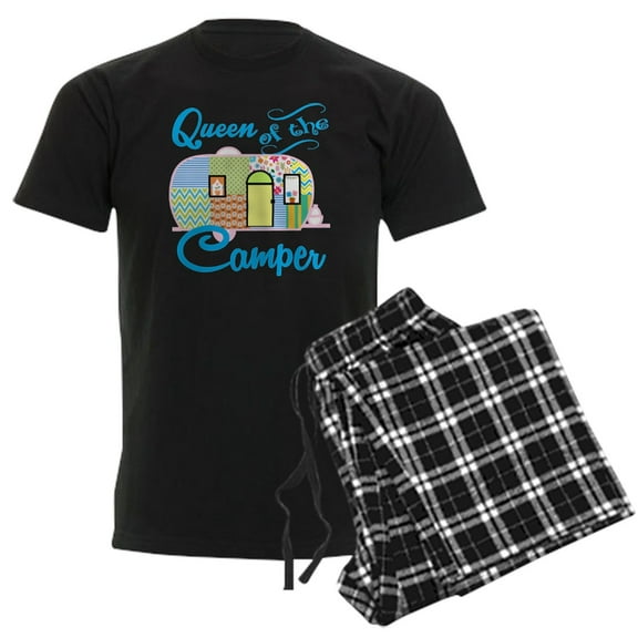 CafePress - Queen Of The Camper Pajamas - Men's Dark Loose Fit Cotton Pajama Set