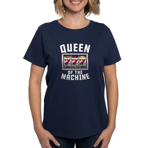 CafePress - Queen Of The Machine T Shirt - Women's Traditional Fit Dark T-Shirt