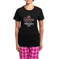 thumbnail image 1 of CafePress - Queens Are Born In February 29Th Pajamas - Women's Short Sleeve Print T-Shirt and Pants Dark Cotton Pajama Set, 1 of 7