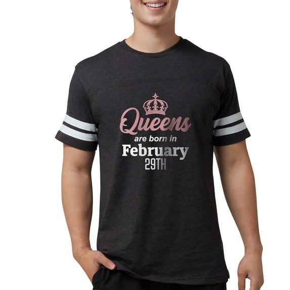 CafePress - Queens Are Born In February 29Th T Shirt - Mens Football Shirt