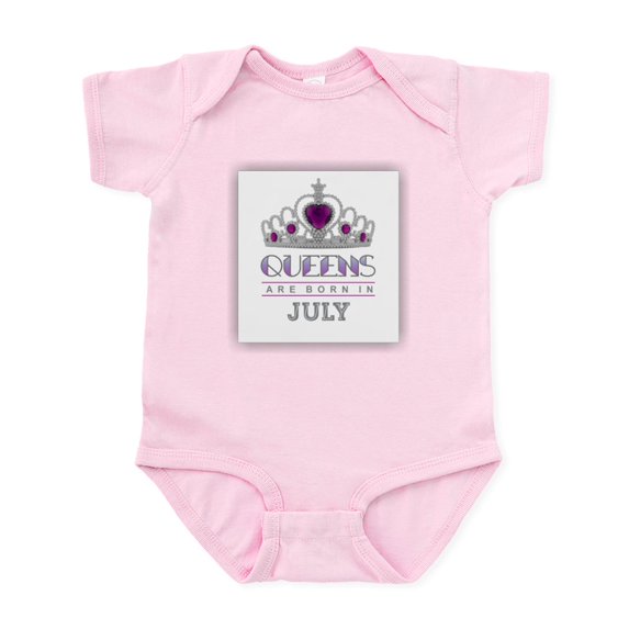 CafePress - Queens Are Born In July Body Suit - Baby Light Bodysuit, Size Newborn - 24 Months