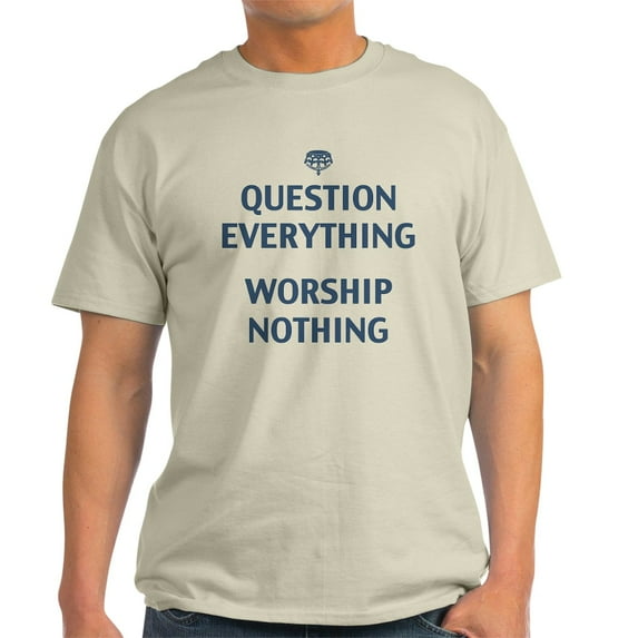 CafePress - Question Everything Light T Shirt - Men's Classic Graphic T-Shirt