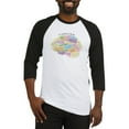 thumbnail image 1 of CafePress - Quilter's Brain Baseball Jersey - Cotton Baseball Jersey, 3/4 Raglan Sleeve Shirt, 1 of 4