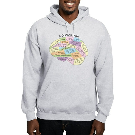 CafePress - Quilter's Brain Hooded Sweatshirt - Pullover Hoodie, Hooded Sweatshirt