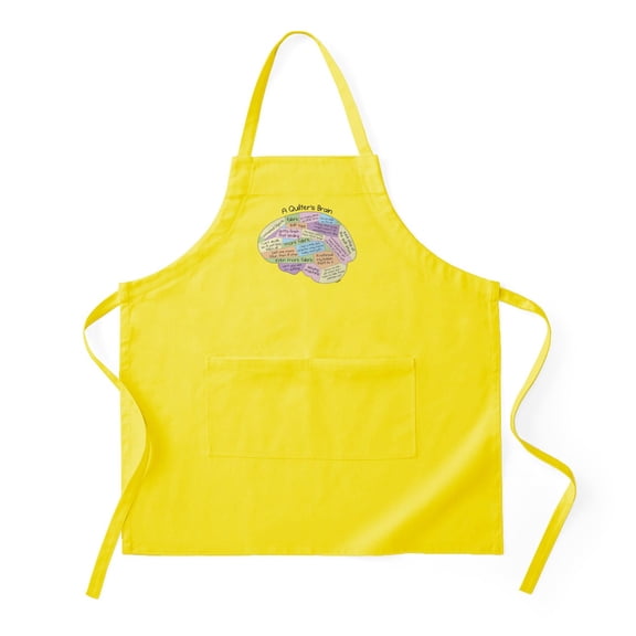 CafePress - Quilter's Brain - Kitchen Apron with Pockets, Grilling Apron, Baking Apron