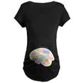 thumbnail image 1 of CafePress - Quilter's Brain Maternity T Shirt - Maternity Dark T-Shirt, 1 of 3