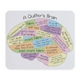 thumbnail image 1 of CafePress - Quilter's Brain Mousepad - Non-slip Rubber Mousepad, Gaming Mouse Pad, 1 of 6