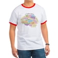 thumbnail image 1 of CafePress - Quilter's Brain Ringer T - 100% Cotton Ringed T-Shirt, 1 of 4