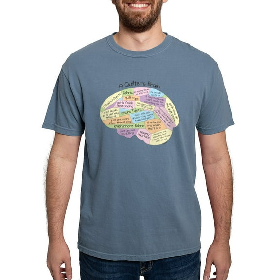 CafePress - Quilter's Brain T Shirt - Mens Comfort Colors Shirt