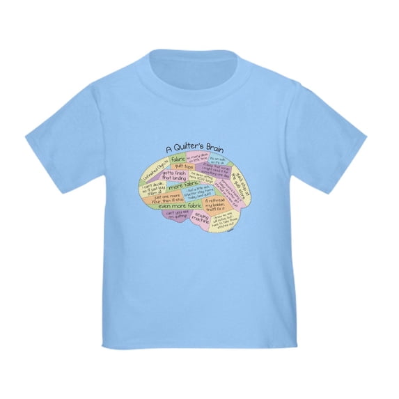 CafePress - Quilter's Brain Toddler T Shirt - Cute Toddler T-Shirt, 100% Cotton