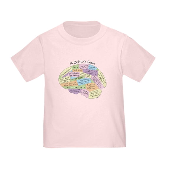 CafePress - Quilter's Brain Toddler T Shirt - Cute Toddler T-Shirt, 100% Cotton