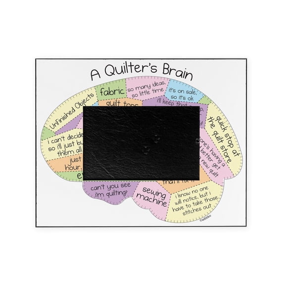 CafePress - Quilters Brain - Decorative 8x10 Picture Frame