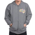 thumbnail image 1 of CafePress - Quilters Brain Men's Zip Up Hoodie - Zip Hoodie, Classic Hooded Sweatshirt with Metal Zipper, 1 of 4