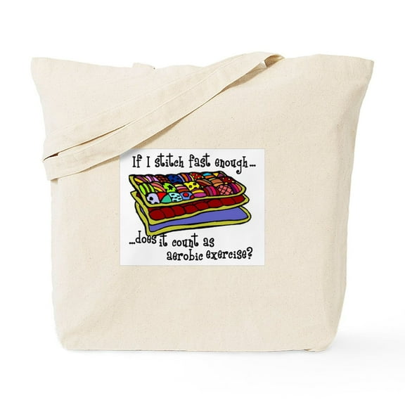CafePress - Quilting Aerobics Tote Bag - Unisex Canvas Tote Bag, Beige, 1-Piece