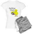 thumbnail image 1 of CafePress - Quilting Chick Text Women's Light Pajamas - Women's Short Sleeve Print T-Shirt and Pants Light Cotton Pajama Set, 1 of 7
