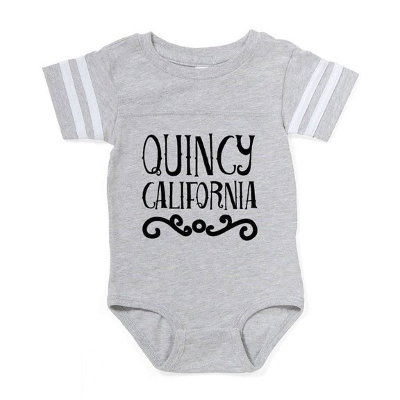 CafePress - Quincy California - Cute Infant Baby Football Bodysuit