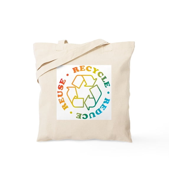 CafePress - R3 Rainbow Circle Tote Bag - Unisex Canvas Tote Bag, Beige, 1-Piece