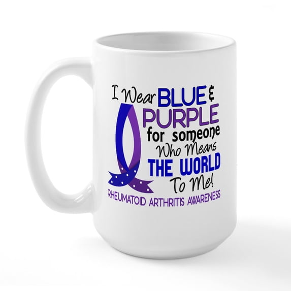 CafePress - RA Means World To Me 1 Large Mug - 15 oz Ceramic Large White Novelty Mug