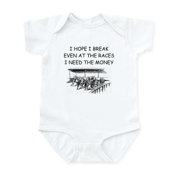 CafePress - RACES2 Body Suit - Baby Light Bodysuit, Size Newborn - 24 Months