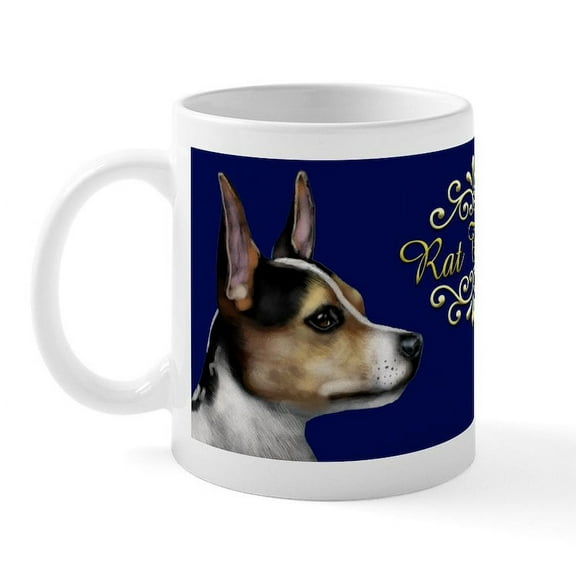CafePress - RAT TERRIER DOG Mug - 11 oz Ceramic Mug - Novelty Coffee Tea Cup