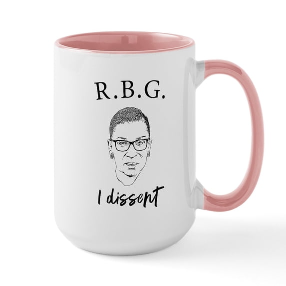 CafePress - RBG Ruth Bader Ginsburg Ceramic Mug - 15 oz Ceramic Large White Novelty Mug