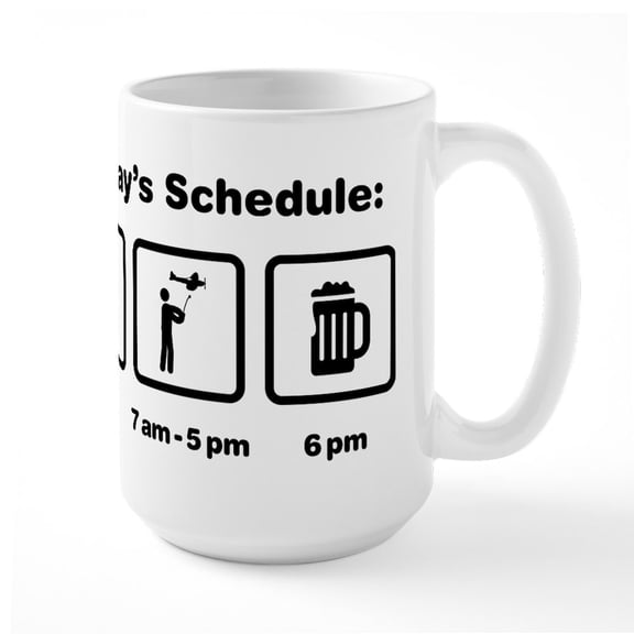 CafePress - RC Airplane Large Mug - 15 oz Ceramic Large White Novelty Mug