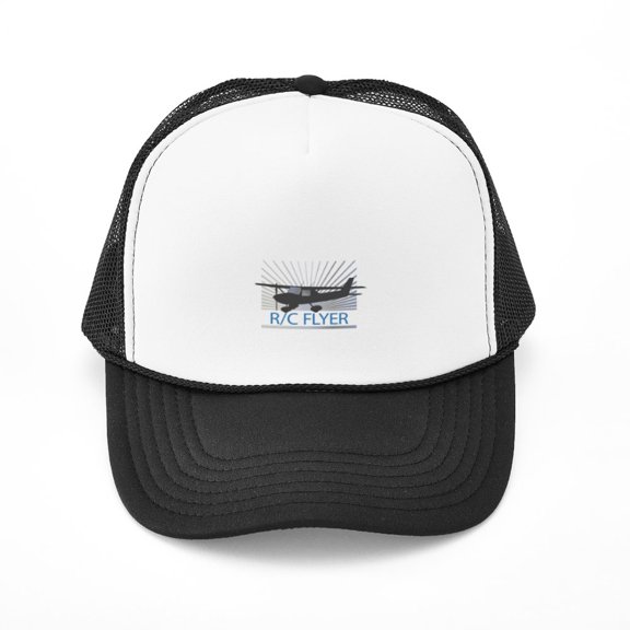 CafePress - RC Flyer Hign Wing Airplane - Trucker Hat - Polyester Foam Front and Nylon Mesh Weave Back