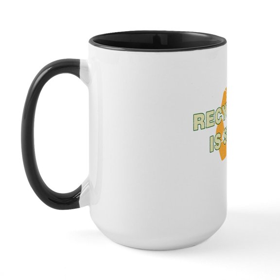 CafePress - RECYCLE1 Large Mug - 15 oz Ceramic Large White Novelty Mug