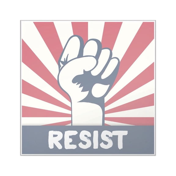 CafePress - RESIST Fist Square Sticker 3 X 3 - Square Sticker 3" x 3"