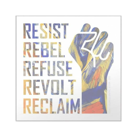 CafePress - RESIST, REBEL... Sticker - Square Sticker 3" x 3"