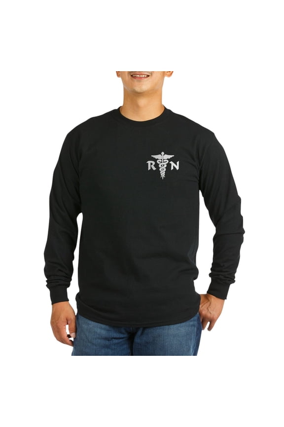 - RN Medical Symbol Long Sleeve Dark T Shirt - Long Sleeve Dark T-Shirt