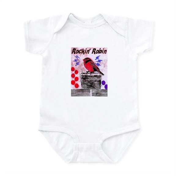 CafePress - ROCKIN' ROBIN Infant Bodysuit - Baby Light Bodysuit, Size Newborn - 24 Months