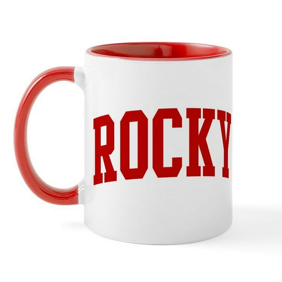 CafePress - ROCKY (Red) Mug - 11 oz Ceramic Mug - Novelty Coffee Tea Cup
