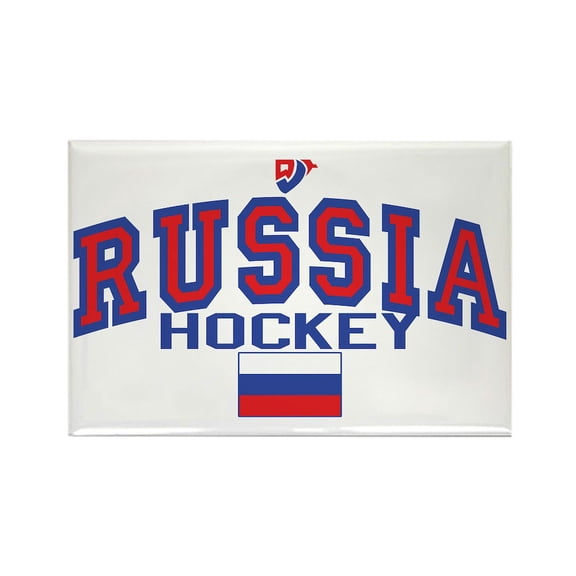 CafePress - RU Russia/Rossiya Hockey - Rectangle Magnet, 2"x3" Refrigerator Magnet