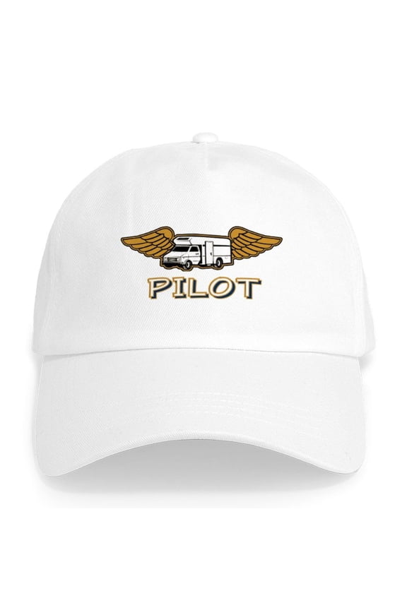 - RV Pilot Cap - Adjustable 100% Brushed Unisex Casual Cotton Baseball Cap, Beige, 1