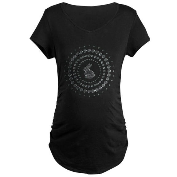 CafePress - Rabbit Chrome Studs Maternity Dark T Shirt - Maternity Dark T-Shirt