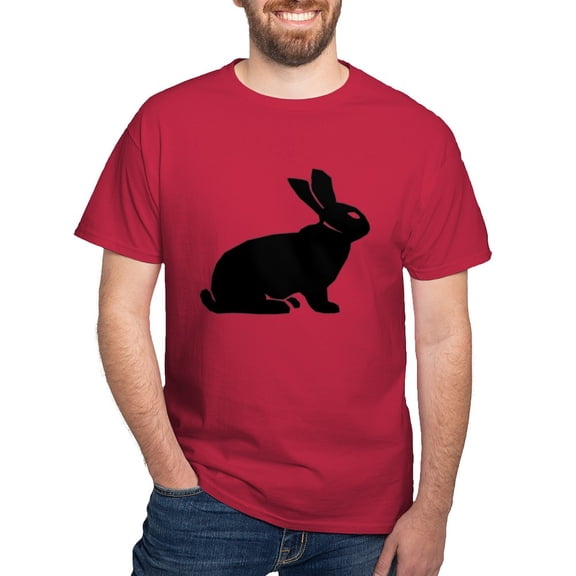 CafePress - Rabbit Dark T Shirt - Men's Classic Graphic Cotton T-Shirt