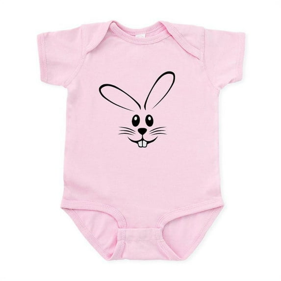 CafePress - Rabbit Face Infant Bodysuit - Baby Light Bodysuit, Size Newborn - 24 Months