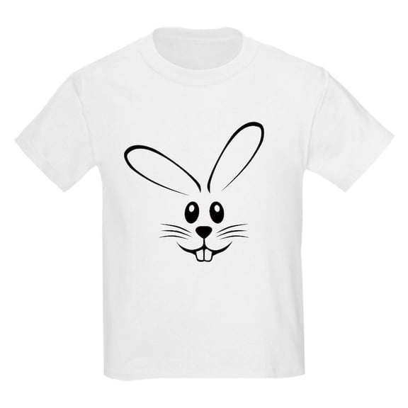CafePress - Rabbit Face Kids Light T Shirt - Light T-Shirt Kids XS-XL