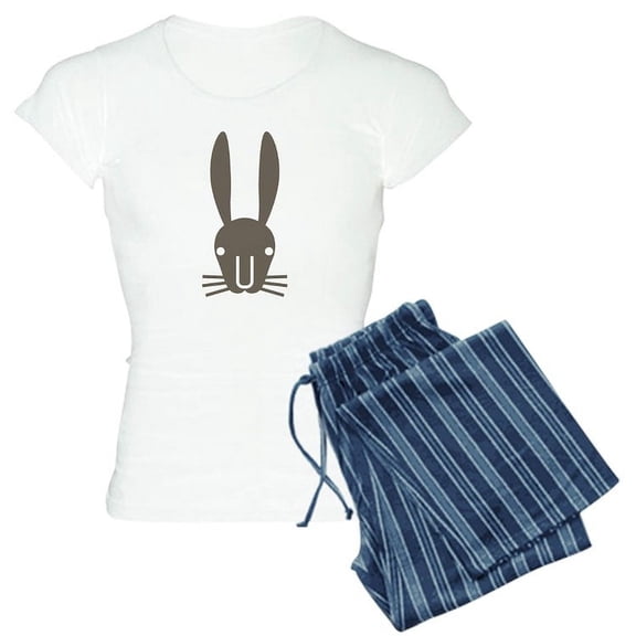 CafePress - Rabbit Face Women's Light Pajamas - Women's Short Sleeve Print T-Shirt and Pants Light Cotton Pajama Set