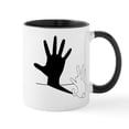 thumbnail image 1 of CafePress - Rabbit Hand Shadow - 11 oz Ceramic Mug - Novelty Coffee Tea Cup, 1 of 4
