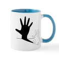 thumbnail image 1 of CafePress - Rabbit Hand Shadow - 11 oz Ceramic Mug - Novelty Coffee Tea Cup, 1 of 4