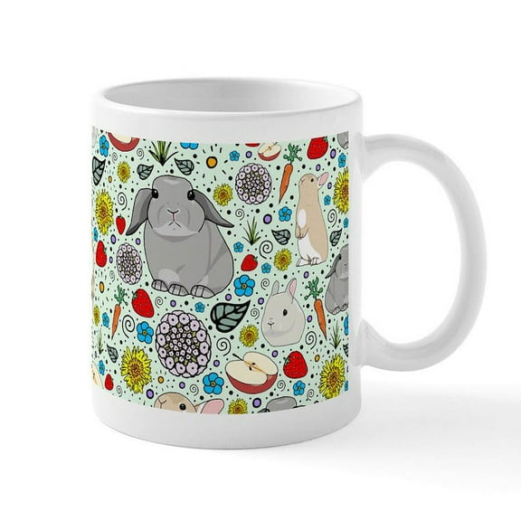 CafePress - Rabbits Mugs - 11 oz Ceramic Mug - Novelty Coffee Tea Cup