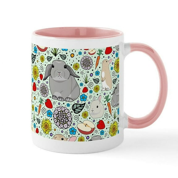 CafePress - Rabbits Mugs - 11 oz Ceramic Mug - Novelty Coffee Tea Cup