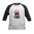 thumbnail image 1 of CafePress - Raccoon Blowing Kisses Cute Animal Baseball Jersey - Kids Cotton Baseball Jersey, 3/4 Sleeve Shirt, 1 of 4